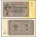 . III REICH - ALEMANIA 1 RENTENMARK 1937 DEUTSCHE RENTENBANK Pick 173 BILLETE SC Germany WWII UNC BANKNOTE
