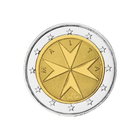 @ESCASA@ MALTA 2 EUROS 2010 CRUZ DE TEMPLARIOS BIMETALICA SC UNICA MONEDA ACUÑADA ESTE AÑO