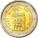 @PROCEDE DE CARTERA OFICIAL@ SAN MARINO 2 EUROS 2005 CASA DEL GOBIERNO Diseño tipo 1 MONEDA NO CONMEMORATIVA SC