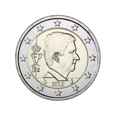 . 2º AÑO DE EMISIÓN x BELGICA 2 EUROS 2019 REY FELIPE @PROCEDE DE CARTERA@ MONEDA NO CONMEMORATIVA SC