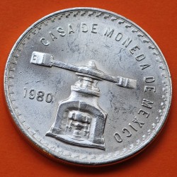 . @PRECIOSA@ MEXICO 1 ONZA 1980 BALANZA KM.M49 MONEDA DE PLATA SC + IMPERFECCIONES Una Onza Troy OZ R/5