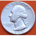 ESTADOS UNIDOS 1/4 DOLAR 1942 P GEORGE WASHINGTON KM.164 MONEDA DE PLATA MBC USA silver Quarter dollar WWII