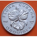 CUBA 1 PESO 1981 ORQUIDEA Serie FLORA CUBANA KM.54 MONEDA DE NICKEL SC- Caribe coin