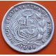 PERU 1/2 DINERO 1901 J.F. Ceca de Lima DAMA SENTADA KM.206.2 MONEDA DE PLATA MBC República Peruana 1,25 grs 15mm