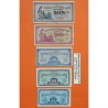 . 5 Billetes x CONSEJO DE ASTURIAS y LEÓN 25+40+50 CENTIMOS 1937 + 1 PESETA + 2 PESETAS 1937 MBC+ España GUERRA CIVIL