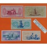 . 5 Billetes x CONSEJO DE ASTURIAS y LEÓN 25+40+50 CENTIMOS 1937 + 1 PESETA + 2 PESETAS 1937 MBC+ España GUERRA CIVIL