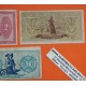 . 5 Billetes x CONSEJO DE ASTURIAS y LEÓN 25+40+50 CENTIMOS 1937 + 1 PESETA + 2 PESETAS 1937 MBC+ España GUERRA CIVIL