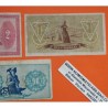 . 5 Billetes x CONSEJO DE ASTURIAS y LEÓN 25+40+50 CENTIMOS 1937 + 1 PESETA + 2 PESETAS 1937 MBC+ España GUERRA CIVIL