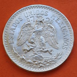 MEXICO 50 CENTAVOS 1937 AGUILA y VALOR KM.447 MONEDA DE PLATA EBC + RAYITAS Mejico silver