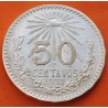 MEXICO 50 CENTAVOS 1937 AGUILA y VALOR KM.447 MONEDA DE PLATA EBC + RAYITAS Mejico silver