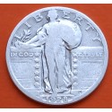 @ESCASA@ ESTADOS UNIDOS 1/4 DOLAR 1928 STANDING LIBERTY KM.145 MONEDA DE PLATA USA QUARTER Dollar