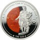 @Tirada 5.000@ ISLAS COOK 1 DOLAR 2009 DIOS SOL a COLORES KM.772 MONEDA DE NICKEL baño de PLATA PROOF