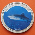@COLORES@ PALAU 1 DOLAR 2008 TIBURÓN AZÚL Marine Life Protection KM.39602 MONEDA DE NICKEL PROOFLIKE Islas Islands