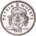 CUBA 3 PESOS 1992 ERNESTO CHE GUEVARA KM.346A MONEDA DE NICKEL SC- PATRIA o MUERTE R/2