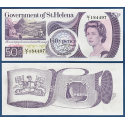 SANTA HELENA 50 PENIQUES 1979 REINA ISABEL II Pick 5.A BILLETE SC @ESCASO@ Government Of St.Helena 50 Pence UNC BANKNOTE