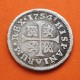 @ESCASA@ ESPAÑA 1/2 REAL 1754 JB Ceca de MADRID REY FERNANDO VI KM.370.1 MONEDA DE PLATA Spain silver Medio FERDINANDUS