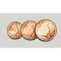 LUXEMBURGO 1+2+5 CENTIMOS 2003 GRAN DUQUE 3 MONEDAS DE COBRE SC Luxembourg Euro Cents