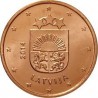 1º AÑO DE EMISIÓN x LETONIA 5 CENTIMOS 2014 ESCUDO MONEDA DE COBRE SC LATVIA Euro Cents
