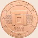 1º AÑO DE EMISIÓN x MALTA 1 CENTIMO 2008 PUERTA DE TEMPLO MONEDA DE COBRE SC Euro Cents