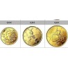 ITALIA 10+20+50 CENTIMOS 2008 Tipo 2º MAPA 3 MONEDAS DE LATÓN SC Italy Euro Cent Cts