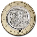 GRECIA 1 EURO 2002 BUHO @CON MARCA DE LETRA "S"@ MONEDA BIMETALICA SC Greece coin