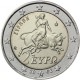 GRECIA 2 EUROS 2002 @CON LETRA "S"@ EUROPA RAPTADA POR ZEUS MONEDA BIMETALICA SC SIN CIRCULAR Greece 2€ coin