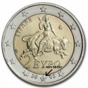 GRECIA 2 EUROS 2002 @CON LETRA "S"@ EUROPA RAPTADA POR ZEUS MONEDA BIMETALICA SC SIN CIRCULAR Greece 2€ coin