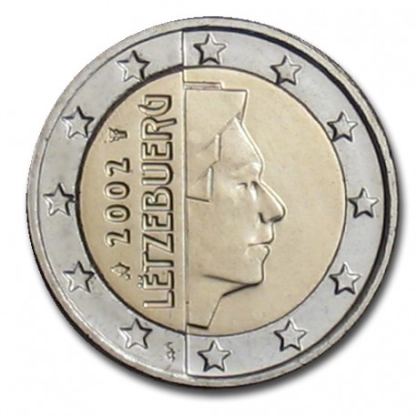 1º AÑO DE EMISIÓN x LUXEMBURGO 2 EUROS 2002 GRAN DUQUE JEAN MONEDA BIMETALICA SC Luxembourg