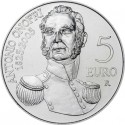 0,53 Onzas x SAN MARINO 5 EUROS 2005 ANTONIO ONOFRI MONEDA DE PLATA SC 18 grs Ley 925