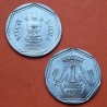 INDIA 1 RUPIA 1990 ASOKA LION - ESCUDO y VALOR KM 78 MONEDA DE NICKEL SC- India 1 Rupee