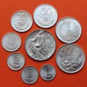 . 8 monedas x POLONIA @NUEVAS@ 1+2+5+10+20+50 GROSZY y 1+2+5 ZLOTY 1949 a 1975 PERSONAJES ALUMINIO