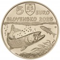 . 1 aaaaaaaaaacoin @6/NOV. Envío@ ESLOVAQUIA 5 EUROS 2025 SALMÓN Fauna 10ª MONEDA DE LATON SC Slovakia