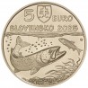 . 1 aaaaaaaaaacoin @6/NOV. Envío@ ESLOVAQUIA 5 EUROS 2025 SALMÓN Fauna 10ª MONEDA DE LATON SC Slovakia