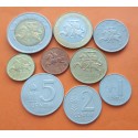 . 9 monedas x LITUANIA 1 CENTAS y 2+5 CENTAI y 10+20+50 CENTU y 1 LITAS y 2+5 LITAI 1991 a 2008 Latvia Pre-Euro coins