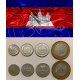 . 4 monedas x CAMBOYA 50+100+200 RIELS 1994 y 500 RIELS 1994 BIMETÁLICA Kigdom of Cambodia CARACTERES KM.95 BIMETALICA SC-