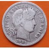 ESTADOS UNIDOS 10 CENTAVOS DIME 1901 BARBER KM.113 MONEDA DE PLATA MBC- USA 10 Cents silver coin