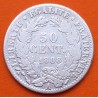 FRANCIA 50 CENTIMOS 1888 A Ceca de París CERES III @DESGASTE CENTRAL@ REPUBLICA KM.834 MONEDA DE PLATA France
