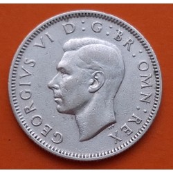 INGLATERRA 1 SHILLING 1946 JORGE VI LEON y ESPADAS Tipo ESCOCIA KM.854 MONEDA DE PLATA MBC+ UK silver