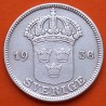 SUECIA 50 ORE 1936 G ESCUDO DEL REY GUSTAV V KM.788 MONEDA DE PLATA MBC+ Sweden silver coin