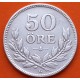 SUECIA 50 ORE 1936 G ESCUDO DEL REY GUSTAV V KM.788 MONEDA DE PLATA MBC+ Sweden silver coin