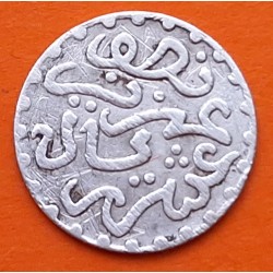 MARRUECOS 1/2 DIRHAM 1903 AH 1321 MOULAY ABDELAZIZ KM.Y.18 MONEDA DE PLATA MBC- Morocco 1/20 Rial