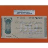 BILBAO 50 PESETAS 1936 BANCO DE BILBAO 350550 EUZKADI BILLETE TALON EUSKADI España Guerra Civil