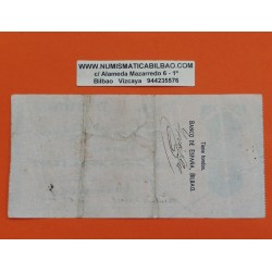 BILBAO 100 PESETAS 1936 CAJA DE AHORROS VIZCAINA 217344 EUZKADI BILLETE TALON EUSKADI España Guerra Civil