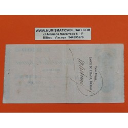 BILBAO 100 PESETAS 1936 BANCO DE VIZCAYA 292875 EUZKADI BILLETE TALON EUSKADI España Guerra Civil