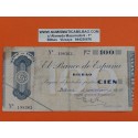 BILBAO 100 PESETAS 1936 BANCO URQUIJO VASCONGADO 198362 @RARO@ EUZKADI BILLETE TALON EUSKADI España Guerra Civil