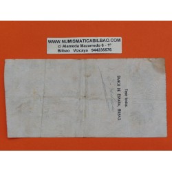 BILBAO 100 PESETAS 1936 BANCO URQUIJO VASCONGADO 198362 @RARO@ EUZKADI BILLETE TALON EUSKADI España Guerra Civil