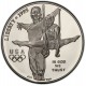 ESTADOS UNIDOS 1 DOLAR 1995 P GIMNASIA y ANILLAS OLIMPIADA DE ATLANTA 1996 KM.260 MONEDA DE PLATA PROOF SI CÁPSULA Gymnastics