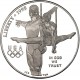 ESTADOS UNIDOS 1 DOLAR 1995 P GIMNASIA y ANILLAS OLIMPIADA DE ATLANTA 1996 KM.260 MONEDA DE PLATA PROOF SI CÁPSULA Gymnastics
