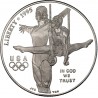 ESTADOS UNIDOS 1 DOLAR 1995 P GIMNASIA y ANILLAS OLIMPIADA DE ATLANTA 1996 KM.260 MONEDA DE PLATA PROOF SI CÁPSULA Gymnastics