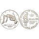 @ESCASA@ ESTADOS UNIDOS 1 DOLAR 1996 P OLIMPIADA DE ATLANTA SALTO DE ALTURA KM.272 MONEDA DE PLATA PROOF High Jump